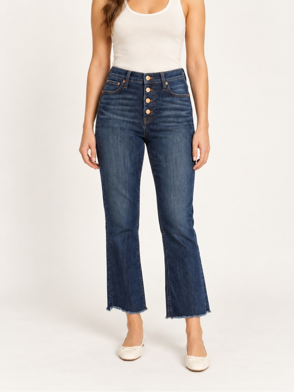 J Crew Billie 9 Demi Boot Cropped Dark Wash Dark Wash SZ 28